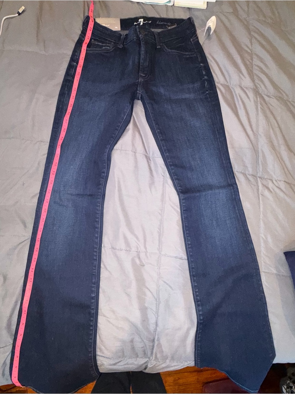 NWT 7 For All Mankind Kimmie Sexy & Curvy Bootcut Jeans Size 27 Dark Wash - Picture 5 of 9